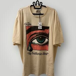 Gallery Dept. x Doc Johnson "My Batteries Died" T-Shirt Antique White XXL NWT